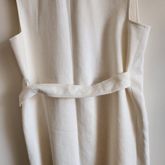 Zara NWT XS-S oversized linen blend vest, off white - Picture 5 of 12